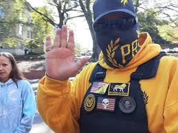 Lindsay Ayling on X: Proud Boys are out in Raleigh trying to intimate a  drag story hour. I asked them why theyre wearing plate carriers to harass  a kids event and they