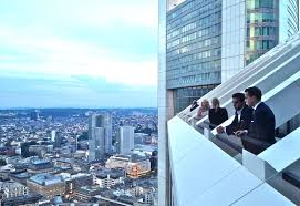 Auf Der Terrasse Des Taunusturm Frankfurt Turm Frankfurt Terrasse