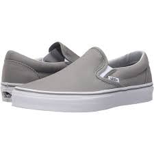 Black And Grey Slip On Vans Vans Classic Slip On Wild Dove True White Skate Shoes 31 Liked On Polyvore Featurin Vans Classic Slip On Grey Slip On Vans Black Slip On Sneakers Outfit
