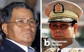 Image of COMBINATION PHOTO OF MYANMAR THAN SHWE AND KHIN NYUNT, 1997-02-21