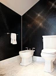 Suzie Elizabeth Kimberly Design Glam Bathroom With Black Penny Tiles Backsplash Toilet Bathroom Interior Design Penny Tiles Bathroom Tile Bathroom