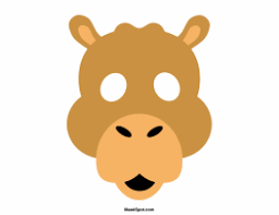 Camel mask template from animal masks category. Printable Camel Mask