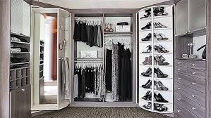 If you currently have an area that has standard shelving and you want to increase your storage and pick your material, finishes, and accessories than you've come to the right place. Luxury Walk In Closet Design With 2 Rotating Closet Organizers