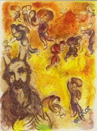 Izraelici pozostawili po sobie zapis imienia boga w formie יהוה (tetragram), którą transliterujemy na łacińskie znaki jhwh. Marc Chagall Hagada Biblia Izraelici W Egipcie 7966223500 Oficjalne Archiwum Allegro