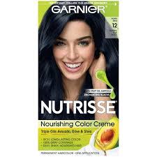 Garnier Nutrisse Nourishing Hair Color Creme 12 Natural Blue Black 1 Kit Walmart Com In 2020 Nourishing Hair Hair Color Black Hair Dye