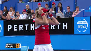 Belinda bencic and roger federer during the mixed doubles match against anastasia pavlyuchenkova and karen khachanov on day four of the 2018 hopman cup on january 2, 2018 in perth, australia. Federer Accidentally Gets Hit By Bencic Mastercard Hopman Cup 2017 Youtube