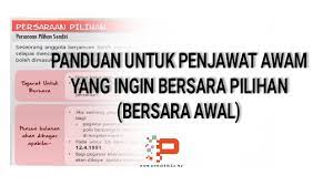 Berusia minimum 50 tahun bagi pegawai lelaki. Panduan Memohon Bersara Pilihan Bersara Awal Pendidik2u
