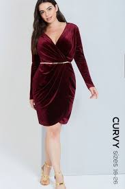 Girls On Film Curvy Burgundy Velvet Wrap Dress With Belt Girls On Film Curvy From Little Mistress U Curvy Dress Burgundy Velvet Dress Velvet Sweetheart Dress
