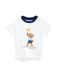Notre gamme pour bébé garçon propose chaussures, bonnets, manteaux, coffrets cadeaux, etc. T Shirt Bebe Garcon Blanc Avec Print Ourson Polo Ralph Lauren Mode El Corte Ingles