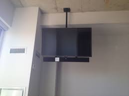 4 out of 5 stars with 1 ratings. Klipsch Sound Bar Mounted Below The Tv Using Sound Bar Bracket Attached To The Back Of A Tv Mounted From A Ceiling Sound Bar Sound Bar Mount Soundbar Wall
