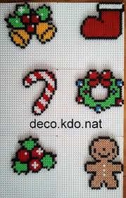 Perles Hama 6 Decos Pour Le Sapin Perles A Tisser Perle A Repasser Noel Motifs Perles Hama