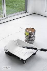 The primer adds time to the drying process, no matter what the paint can says. How To Paint A Concrete Floor White Funky Junk Interiors