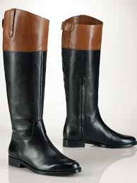 Two Tone Black And Brown Boots Vachetta Two Tone Riding Boot Lauren Shoes Shoes Ralphlauren Com Riding Boots Ralph Lauren Boots