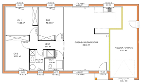 Plan maison plan maison en 2019 house design contemporary house. Plan Maison Plain Pied 80m2 3 Chambres Politify Us