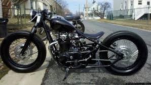 fong bros basic black bike bobber bikes xs650 bobber bobber motorcycle