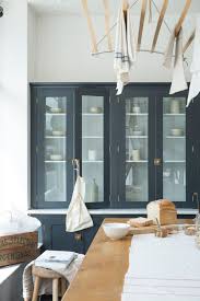 Lovely Glazed Shaker Countertop Cupboards With Bella Brass Catches By Devol Devol Kitchens Open Shelving Kitchen Cabinets Glass Kitchen Cabinet Doors