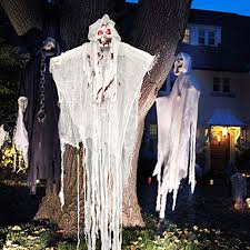 Find your scary halloween costume and have a little fun! 5 2ft Animated Halloween Decorations Outdoor Scary Haunted House Prop Decor Party Hanging Screaming Bride Ghost Skull With Voice Activated Scary And Flashing Eyes Creepy For Home Yard Outside Indoor Pricepulse