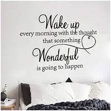 Compare prices on popular products in wall decor. Amazon Com Quotes Wall Decal Something Wondeful Is Going To Happen Inspirational Sayings Wall Stickers Living Room Bedroom Wall Art Decor Motivational Work Quotes Removable Sticker Small 15 7 X11 5