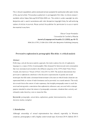 PDF) Provocative euphemism in pornographic film titles: A critical analysis