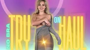 4K transparent dress and lingerie set try on haul 2024 with mirror view - natural petite body