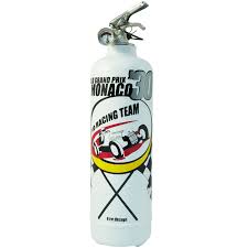 We feel the aluminum valve and pin are high quality to protect from failure that often occurs with plastic mechanisms. Car Fire Extinguisher Racing Team White