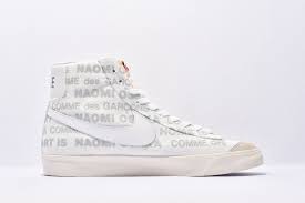 Looking closer, it comes with white canvas across the upper. Nike Blazer Mid Comme Des Garcons X Naomi Osaka Da5383 100 Febsale