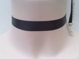 Classic Plain Black Choker Necklace Ribbon Choker Necklace Ribbon Choker Custom Bling