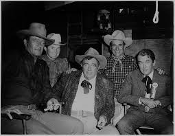 The Man Who Shot Liberty Valance From L To R John Wayne Unidentified Andy Devine Trick Roper Monty Montana Ja John Wayne Movies John Wayne Actor John