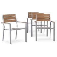 Threshold Bryant 4 Piece Faux Wood Patio Cafe Chair Set Patio Furniture Collection Patio Dining Chairs Metal Patio Chairs