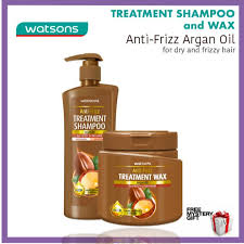 Almond oil would make a great smoothing hair mask. Watsons Argan Oil Anti Frizz Treatment Shampoo 400ml And Wax Hair Mask 500ml For Dry And Frizzy Hair Shopee Malaysia