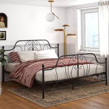 Make sure that the distance from the bed's edge is about 2 inches; Dhp Ivorie Metal Bed King Size Frame Adjustable Base Height Black Walmart Com Walmart Com