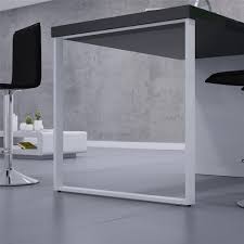 Pied De Table Forme Rectangle En Metal Blanc Hauteur Reglable 900 Mm Cuisissimo Pieds De Table Decoration Maison Cuisine Contemporaine