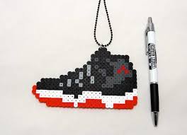 Jordan 11s Shoe Necklace Pixel Art Perler Sprite Perler Bead Patterns Iron Beads Melty Bead Patterns