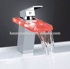 Hot water tends to cause the dark fabric to run. 3 Color Change By Water Temperature Brass Glass Chrome Waterfall Wash Basin Shining Lighting Faucet Mixer Tap Bacia Torneira Buy Bacia Torneira Chrome Led Glass Waterfall Faucet Mixer Tap Wash Hand Basin Tap
