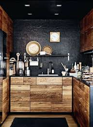 Massive Mobel Holz Schwarz Wand Kuche Innenarchitektur Kuche Kucheneinrichtung Kuchendesign Modern
