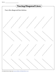 tracing diagonal lines worksheets