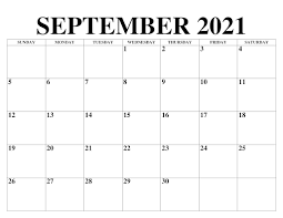 Kalenderwochen und gesetzliche feiertage sind in jedem der drei farbschemen markiert. 2021 September Kalender Zum Ausdrucken Pdf Excel Word Druckbarer 2021 Kalender