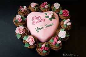 There are too many birthday cakes with the name downloads which you. Romantic Flower Heart Birthday Cake By Name Edit