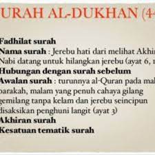 Terjemahan perkata per kata, tafsir ~ audio reciter. Bacaan Surah Ad Dukhan Rumi Dan Jawi