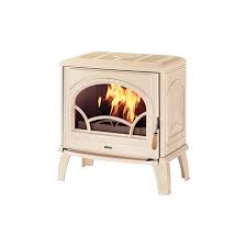 Puissance 14 kw taille des buches 50 cm. Poele A Bois Tolosa E 03 Turbo 2 Fonte Emaille Couleur Pleine Ivoire Supra Poele A Bois Supra