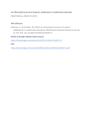 Persiapkan diri menjawab soal tes, seleksi, ujian dan rekrutmen dengan latihan soal jawaban ketika mengerjakan tes ini, sobat kosngósan membutuhkan yang namanya kemampuan berhitung yang 1. Pdf An Inferentialist Account Of Students Collaboration In Mathematics Education