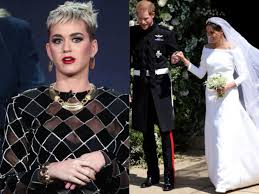 The wedding dress worn by meghan markle at her wedding to prince harry on 19 may 2018 was designed by the british fashion designer clare waight keller, artistic director of the fashion house givenchy. Katy Perry Katy Perry Criticises Meghan Markle For Her Wedding Gown English Movie News Times Of India