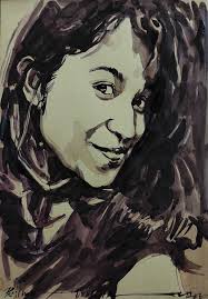 Traditional Sarawakian dancer pyrography art