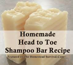 Homemade Head To Toe Shampoo Bar Recipe The Homestead Survival Homemade Soap Recipes Soap Recipes Shampoo Bar Recipe