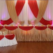 Besides providing a photo backdrop stand, they make your reception exotic and immaculately beautiful. 10ft X 20ft White Wedding Backdrop With Red And Gold Sequin Luxury Wedding Decoration Party Backdrops Aliexpress