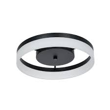 The barnes 14 inch (35.56 cm) round flush mount has a low profile design that works well in rooms and hallways with low ceiling clearance. Home Decorators Collection 11 8 Inch Integrated Led Flushmount Light Fixture In Matte Blac The Home Depot Canada