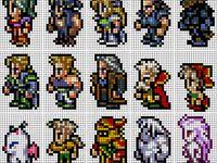 Colorful books and a feathered. 29 Final Fantasy Ideas Final Fantasy Perler Patterns Pixel Art