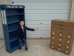 My Girlfriend Made Her Son Some Geek Furniture Doctor Who Bedroom Tardis Bookshelf Doctor Who Room