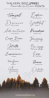 Eine Zusammenfassung Der Besten Handgeschriebenen Fonts Fur Reiseblogging Und Best Best Free Handwritten Fonts Free Handwritten Fonts Handwritten Fonts