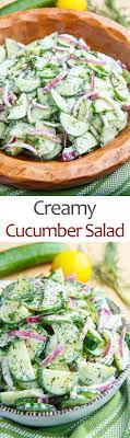 Creamy Dilled Cucumber Salad Recipe Cucumber Recipes Salad Cucumber Recipes Easy Salads